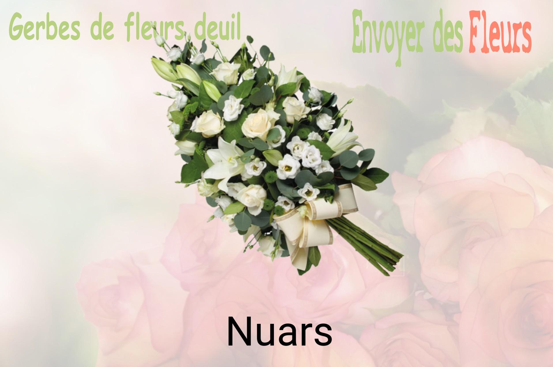 Gerbe de fleurs de deuil livrée à Nuars